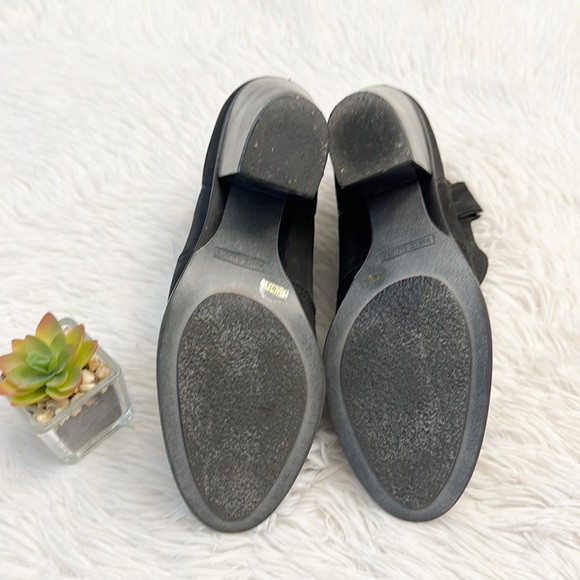 Vince Camuto Hillsy Black Leather Heel western pull on ankle bootie women’s 8.5 - Picture 7 of 9